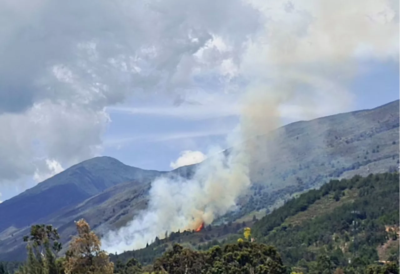 Grave incendio forestal en Villa de Leyva: van más de 100 hectáreas afectadas