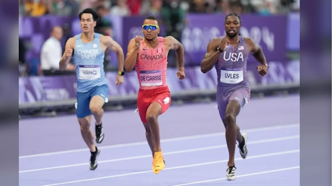 Defending champion De Grasse advances into Olympic semifinals in men's 200 metres