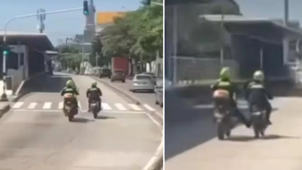 Ciudadano captó a dos policías haciendo peligrosa maniobra en el TransMetro de Barranquilla