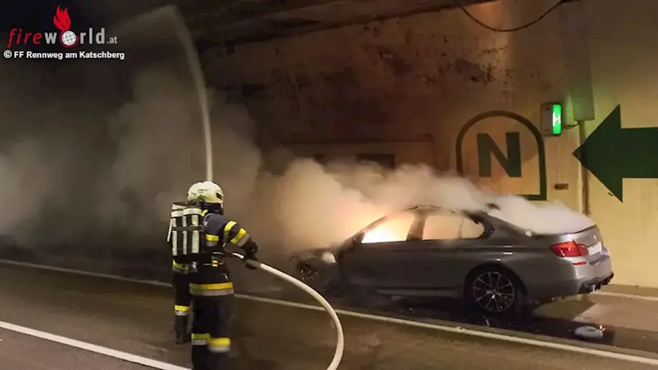 Sbg: Autobrand auf der A 10 im Katschbergtunnel → 170 Personen aus Tunnel gelotst → Musikanten zeigen Zivilcourage