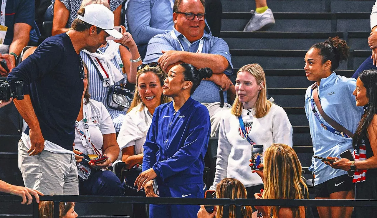 Tom Brady shows up to watch Simone Biles on final day of Olympic competition