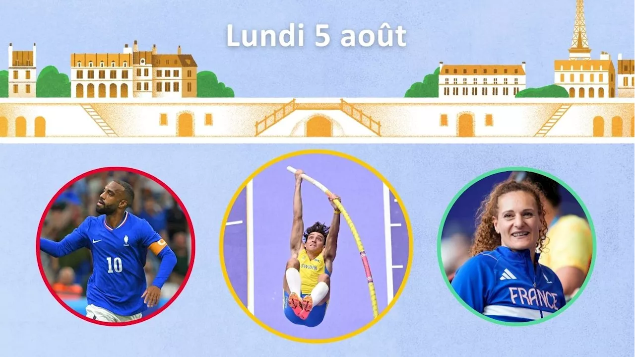 Programme des JO 2024 : l'heure d'Armand Duplantis, les Bleus visent la finale en foot, une médaille en triath