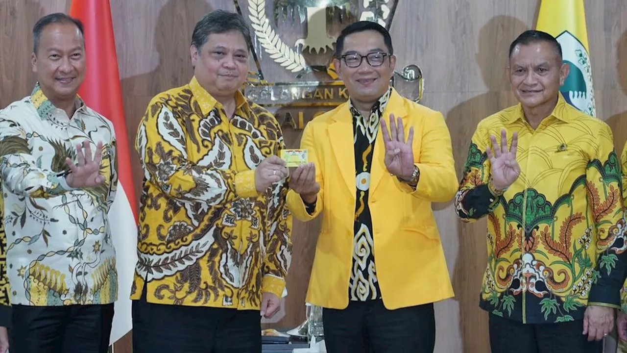 Airlangga Tegaskan Ridwan Kamil ”OTW” Pilgub Jakarta