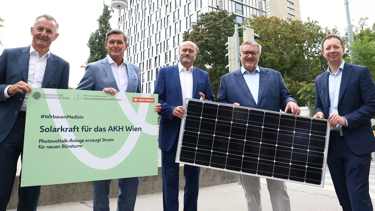  Sonne sei Dank! Das AKH-Hochhaus erzeugt jetzt Strom