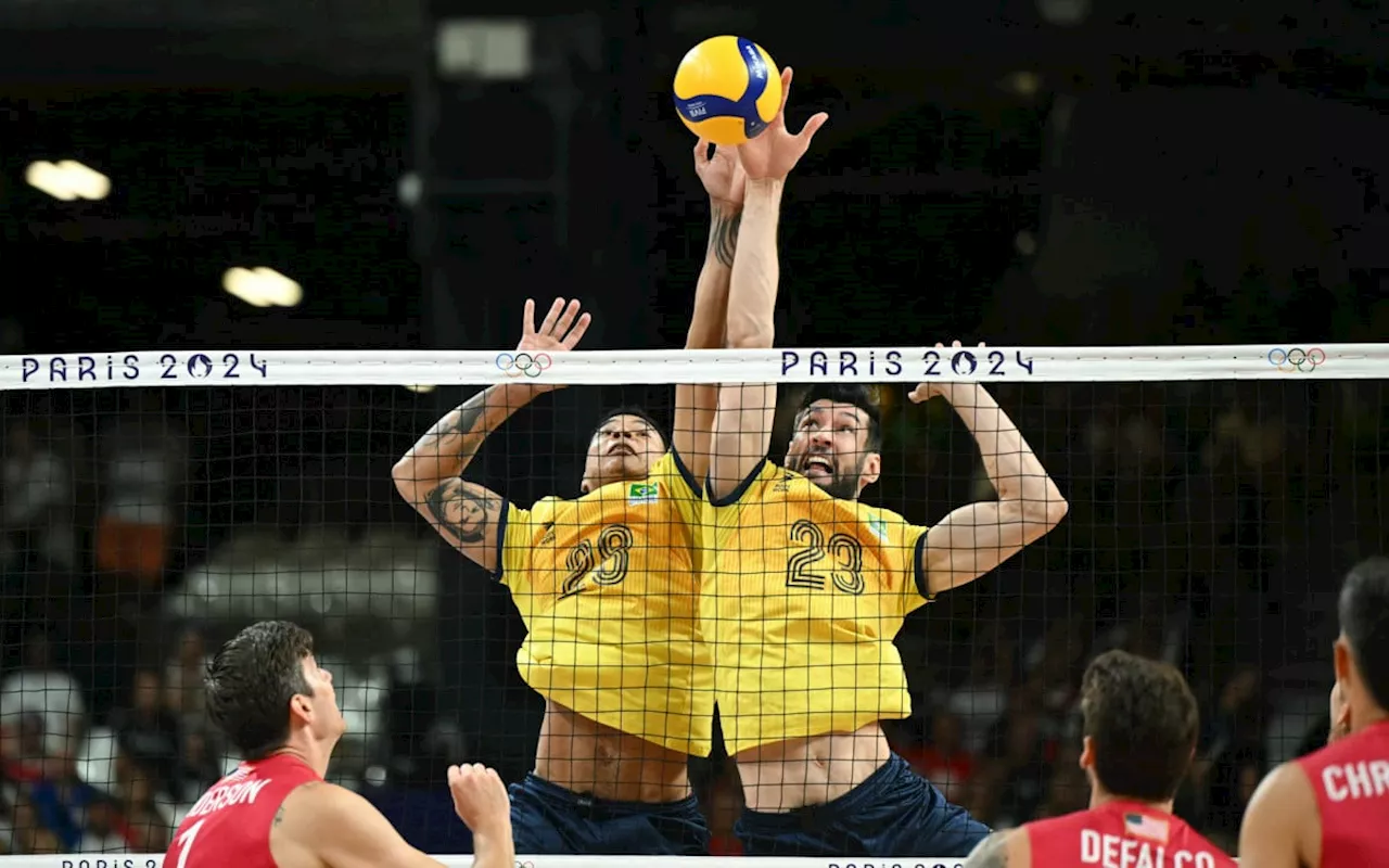 Brasil perde para os Estados Unidos no vôlei masculino e dá adeus aos Jogos de Paris