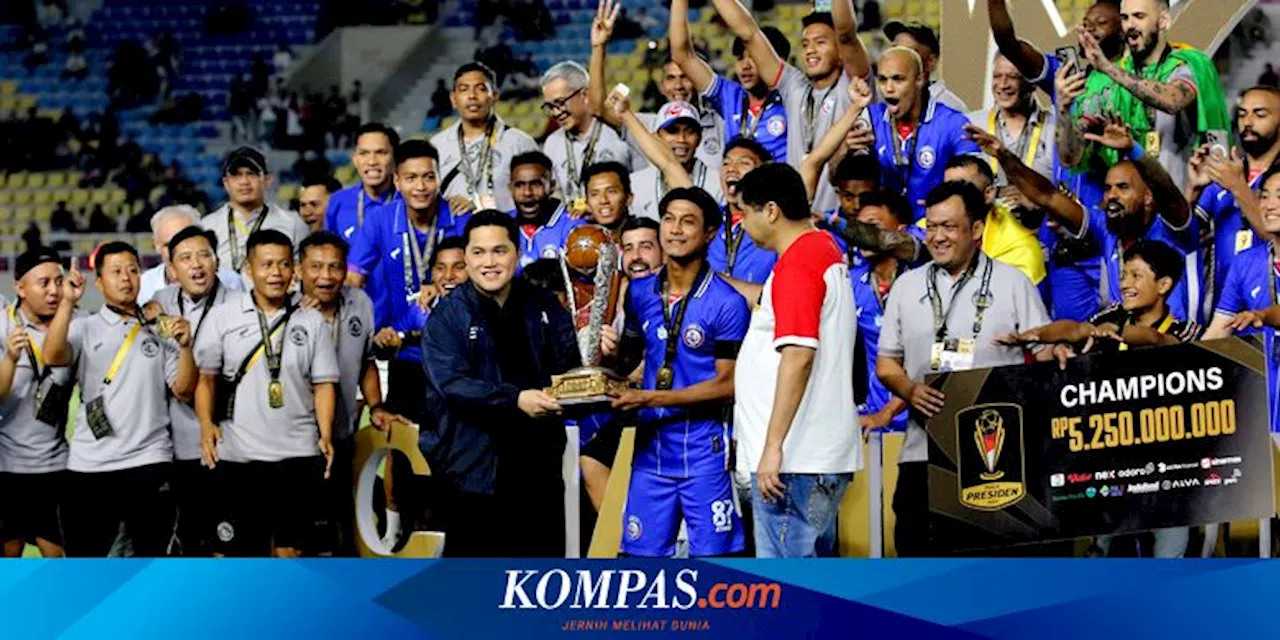 Arema FC Berikan 13,5 Persen Hadiah Juara Piala Presiden kepada Korban Tragedi Kanjuruhan