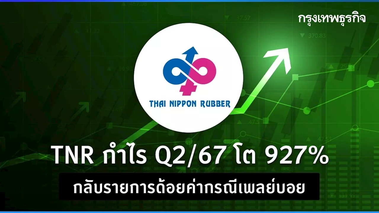 TNR กำไร Q2/67 โต 927% กลับรายการด้อยค่ากรณีเพลย์บอย