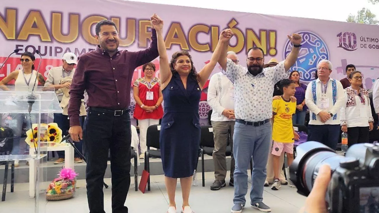 Entregan Raúl Basulto y Clara Brugada equipamiento social y deportivo de la Utopía Ixtapalcalli Quetzalcóatl e