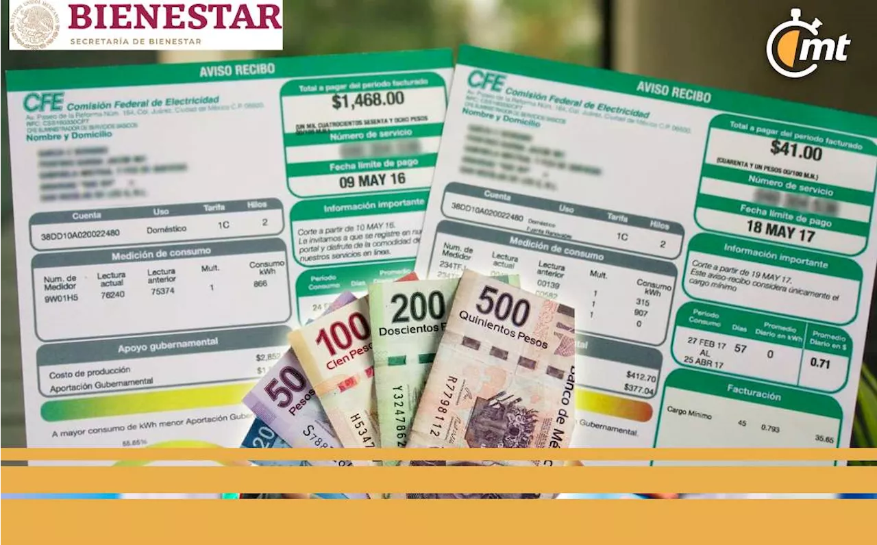 Bienestar REGALA mil 250 pesos para pagar el recibo de la luz; ¿cómo obtener el dinero?