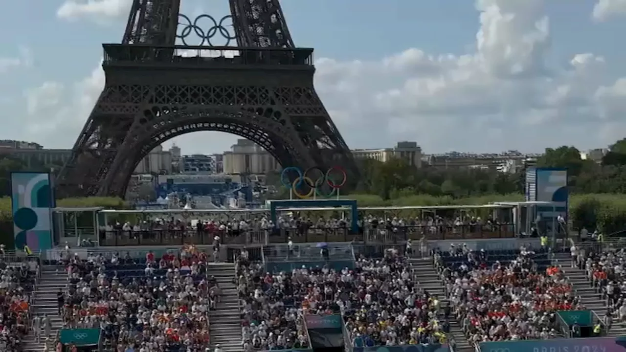 Team USA fans flock to beach volleyball venue in Paris: ‘There's nothing like it'