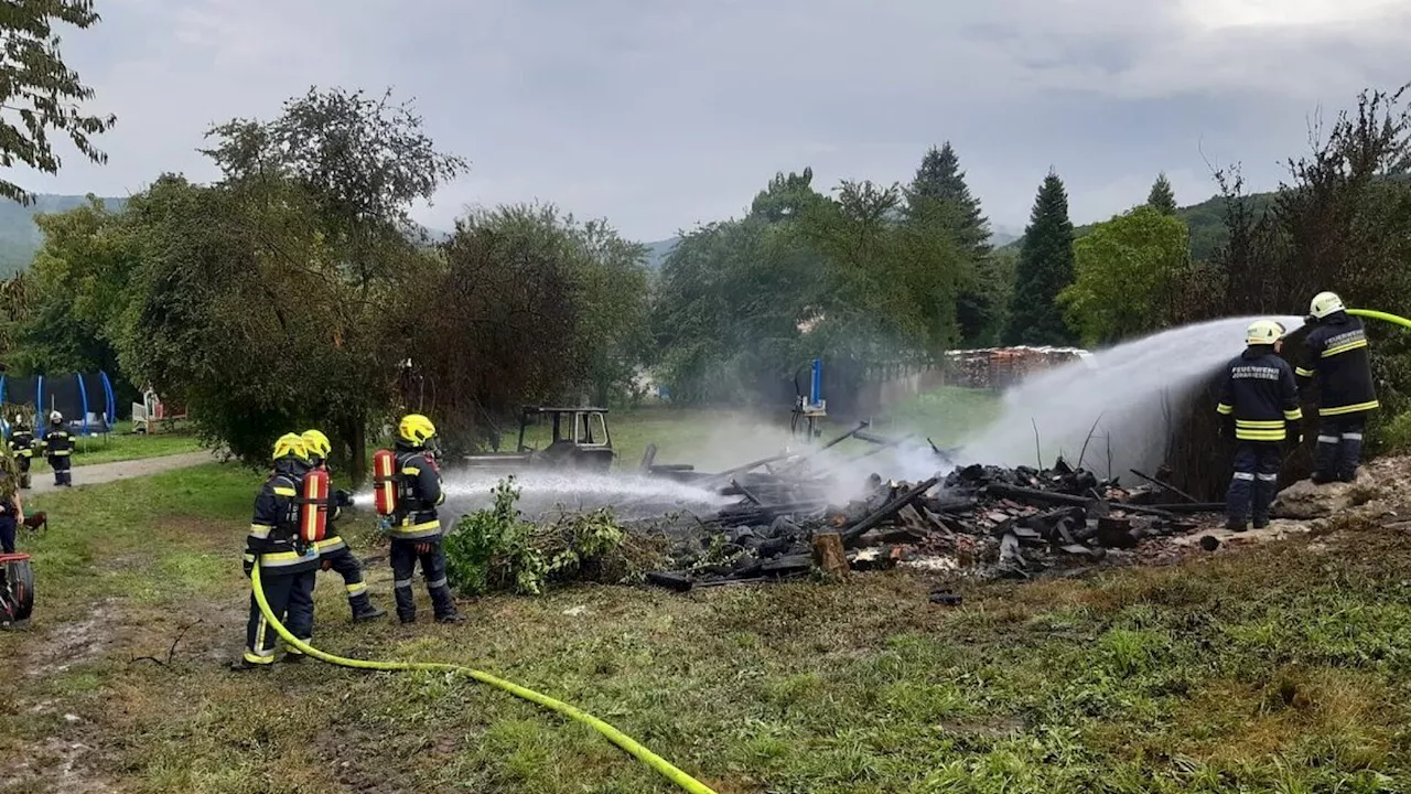 Scheune ging in Geigelberg in Flammen auf