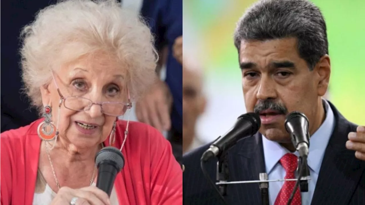 Estela de Carlotto llamó 'dictador' a Nicolás Maduro: 'Se ve claramente que está trampeando'