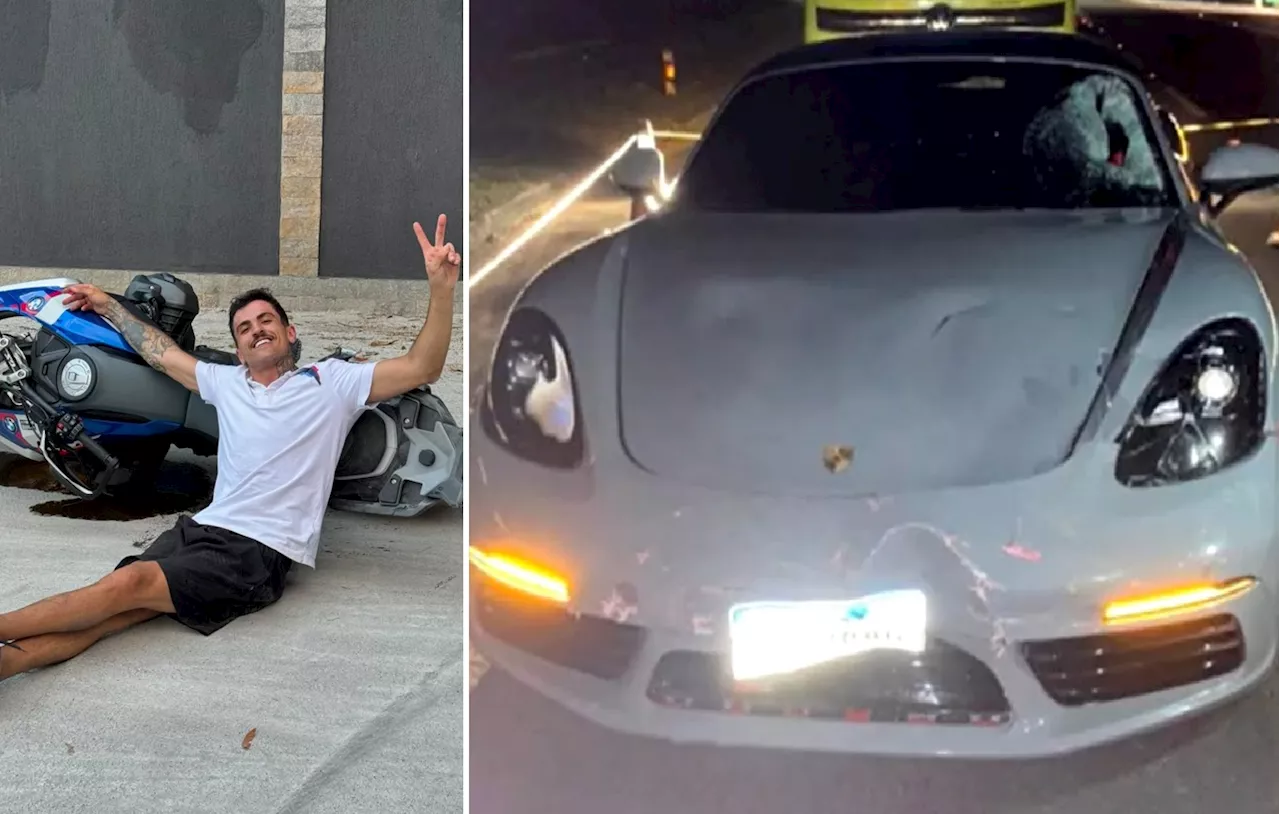 Polícia procura influenciador suspeito de conduzir Porsche que atropelou motociclista no Rio