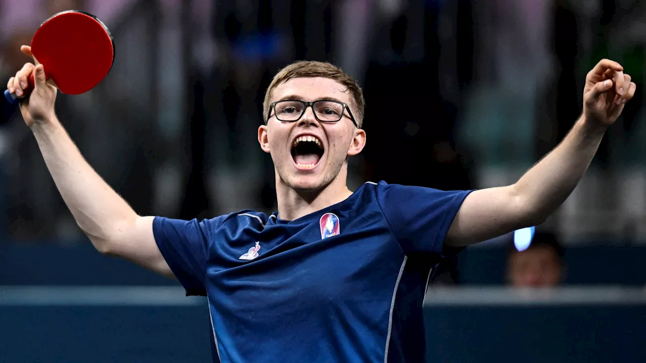 JO 2024 (tennis de table): la défense sidérante de l'homme-mur Alexis Lebrun qui fait exploser la salle