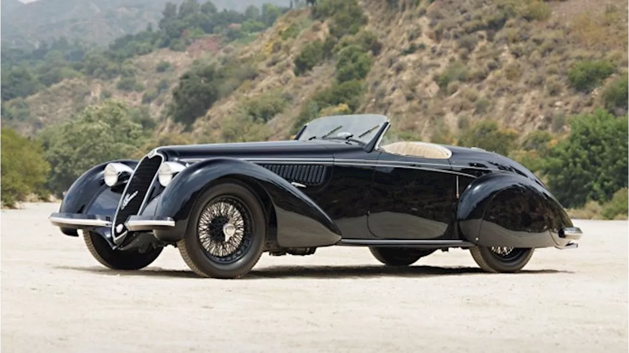 A 1938 Alfa Romeo 8C 2900B Lungo Spider in Photos