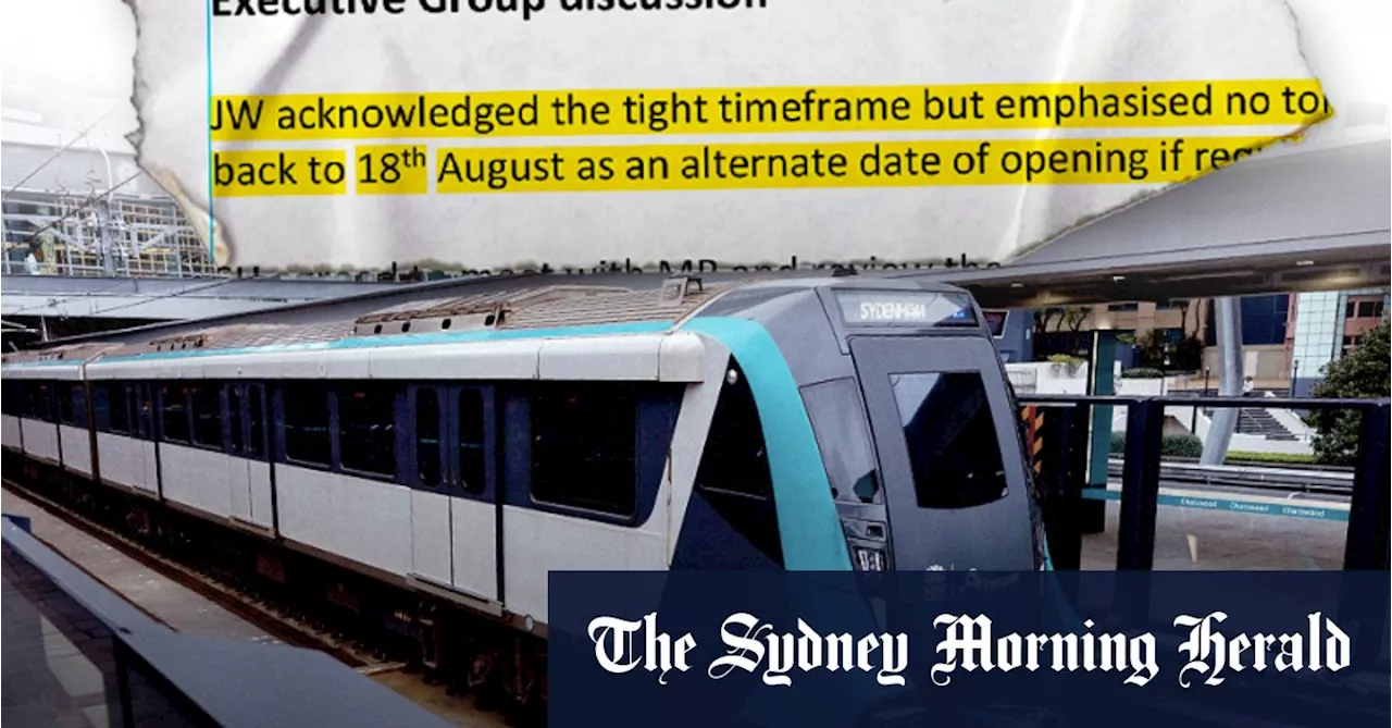 Revealed: The confidential warning days after Sydney metro line’s opening was announced