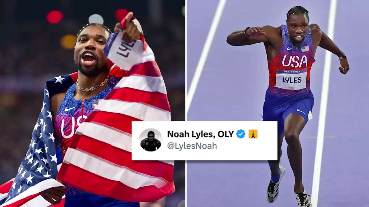 Noah Lyles' powerful tweet after winning gold in men's 100m instantly goes viral