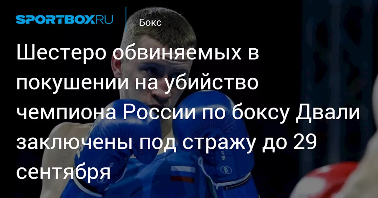 Шестеро обвиняемых в покушении на убийство чемпиона России по боксу Двали заключены под стражу до 29 сентября