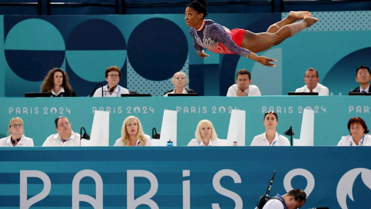 Simone Biles wins silver in final gymnastics event of Paris Olympics