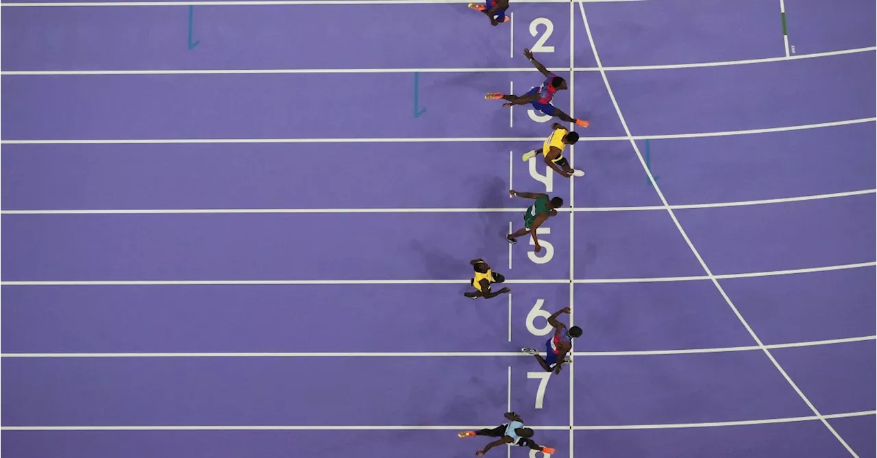 This Image of Noah Lyles Winning the 100 M Is the Definition of a Photo Finish