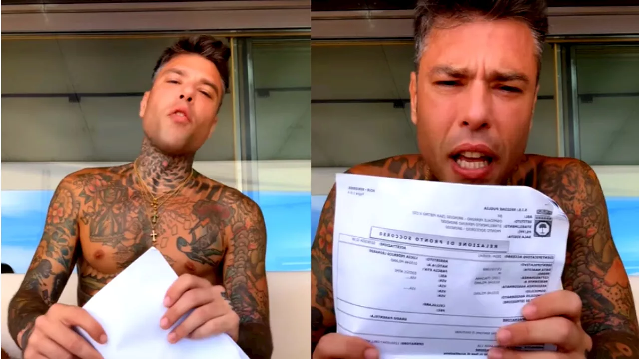 Fedez sbotta dopo il ricovero in ospedale: "Ecco i referti, contenti"