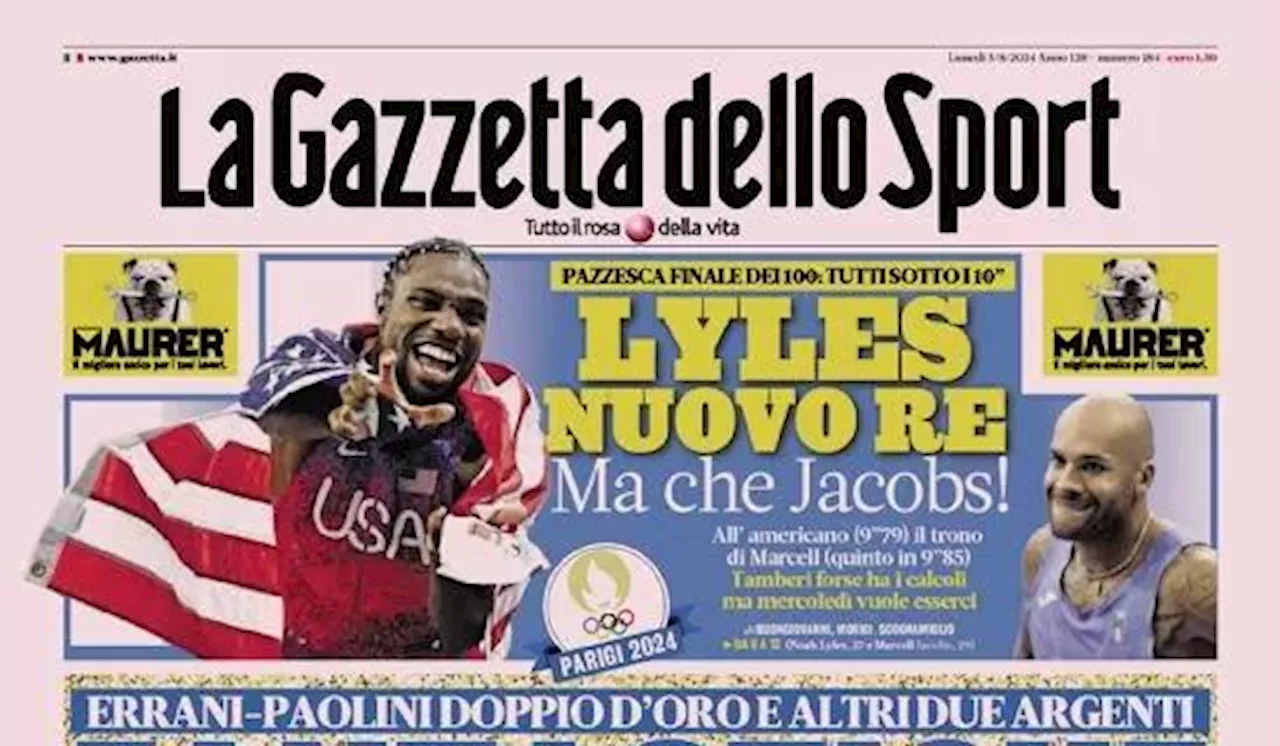 La prima pagina de La Gazzetta dello Sport: 'Atalanta, guaio Real: Scamacca ko'