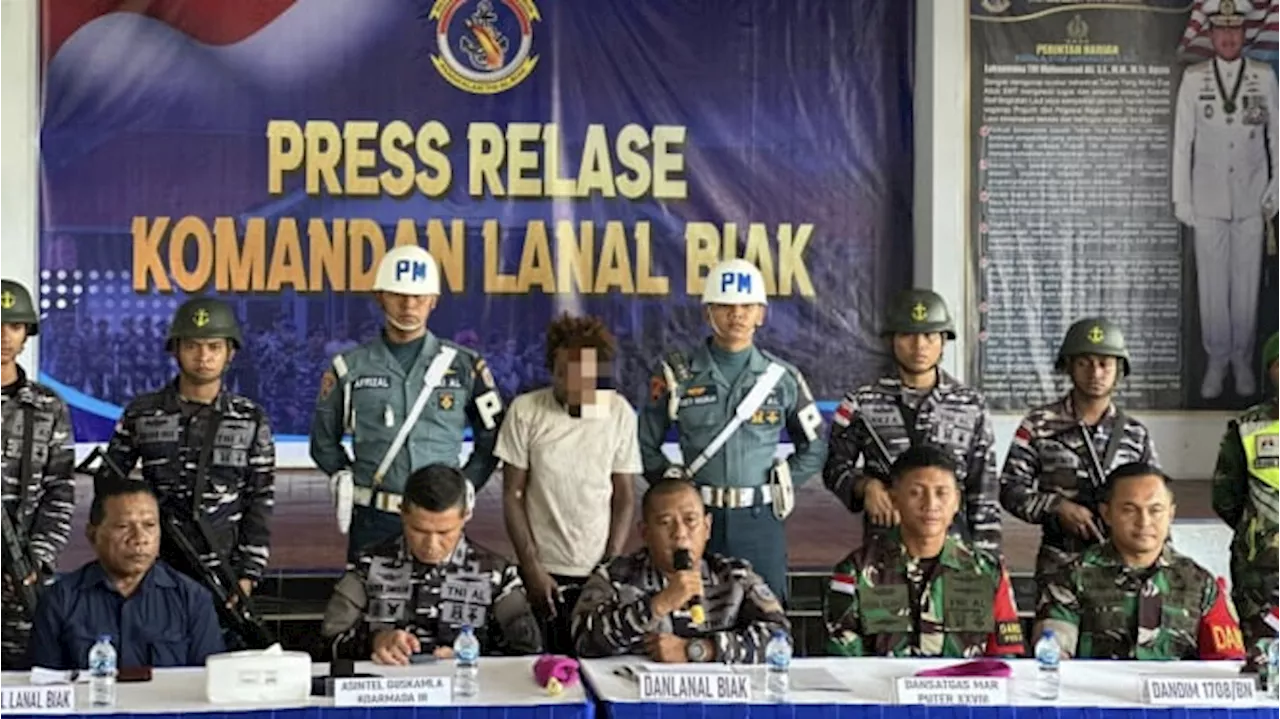 Satgas Pulau Terluar Marinir TNI AL Berhasil Tangkap Intel OPM di Biak Papua