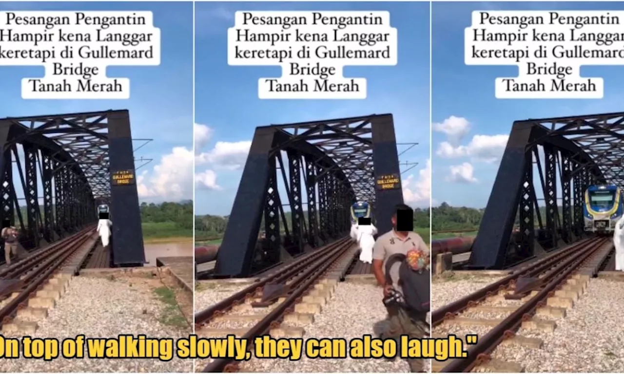 Kelantan Couple Condemned After Dangerously Delaying KTM for Wedding Shoot on Guillemard Bridge