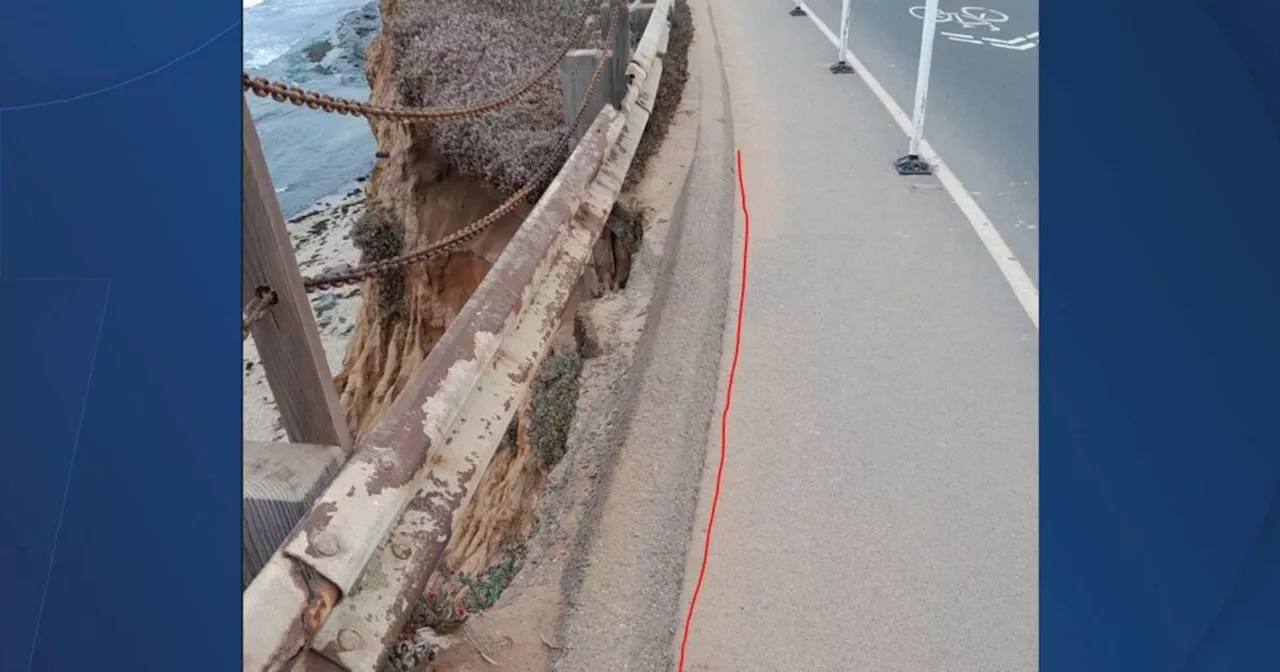 City crews work to secure area near erosion at Sunset Cliffs