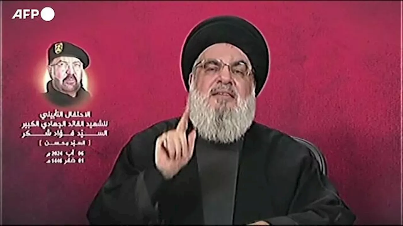 Nasrallah: 'La risposta ci sara', l'attesa e' gia' una punizione'