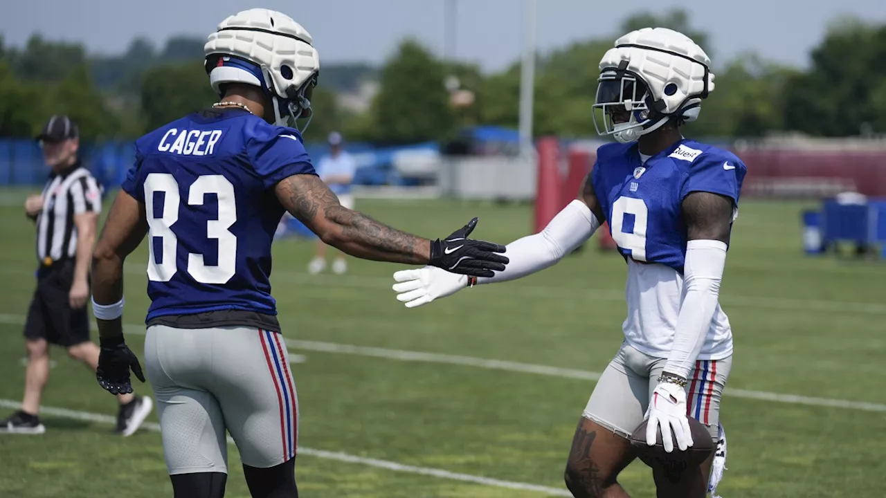 Giants rookie Malik Nabers mixes it up with Lions' Kerby Joseph at joint practice