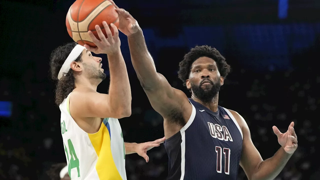 US eases past Brazil 122-87 in Paris Olympic men's basketball tournament