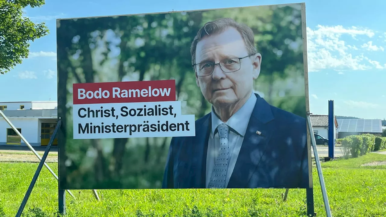 17 000 Wahlplakate ohne Linke-Logo: Ramelow versteckt seine Partei