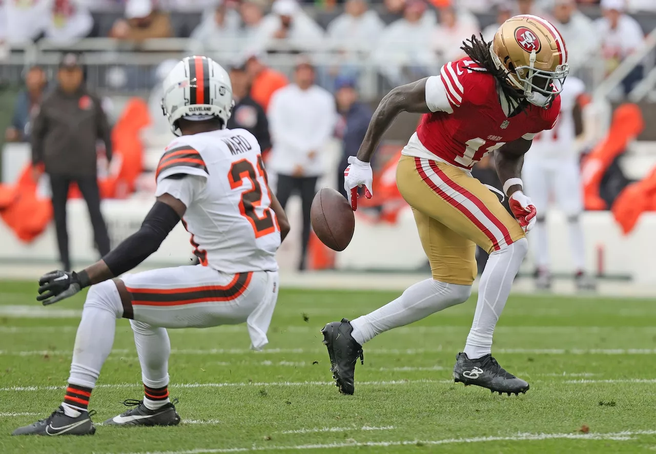 Browns and Patriots have worked out framework of deals for 49ers WR Brandon Aiyuk, report says, but the ball