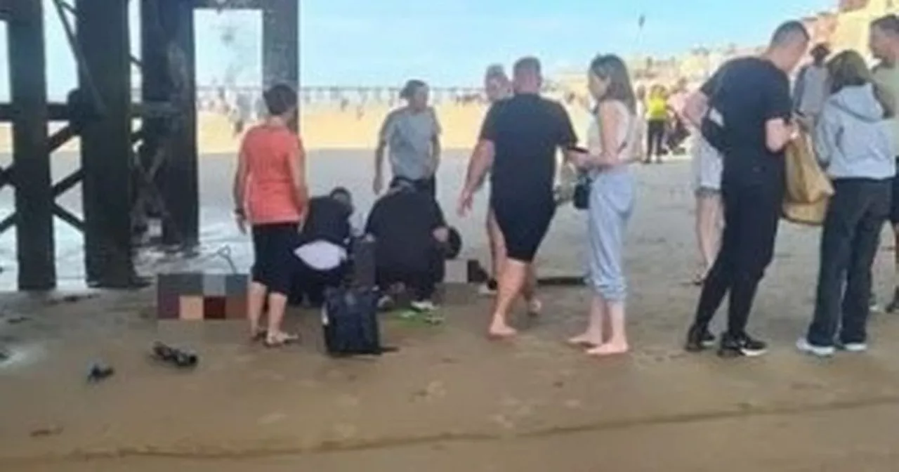 Woman hospitalised after falling through Blackpool pier