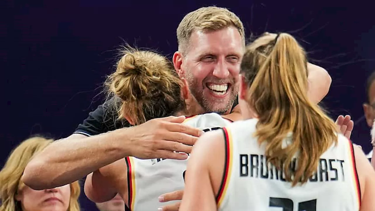 Dirk Nowitzki watches Germany win gold in women's 3x3 basketball