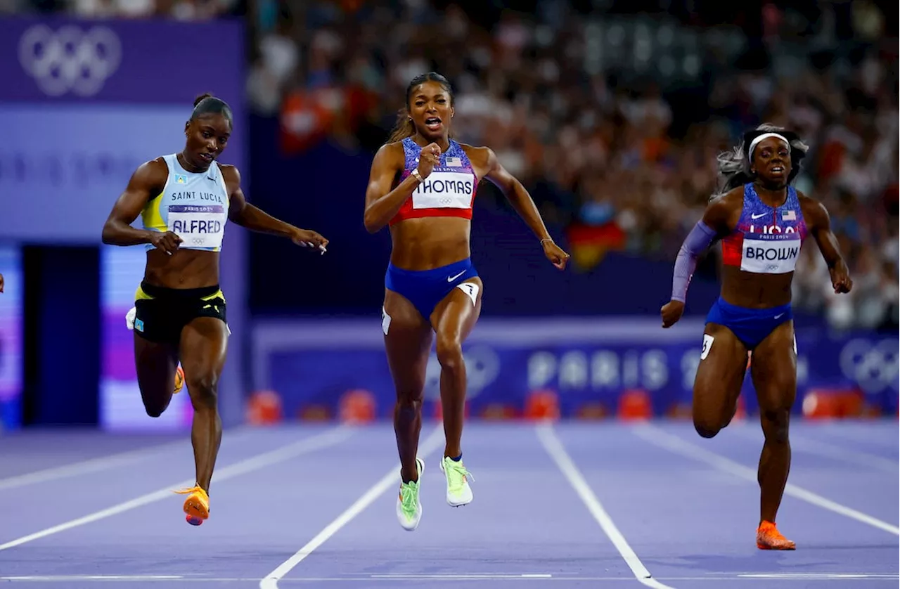 Gabrielle Thomas derrota a Julien Alfred en la final de los 200m de los Juegos Olímpicos