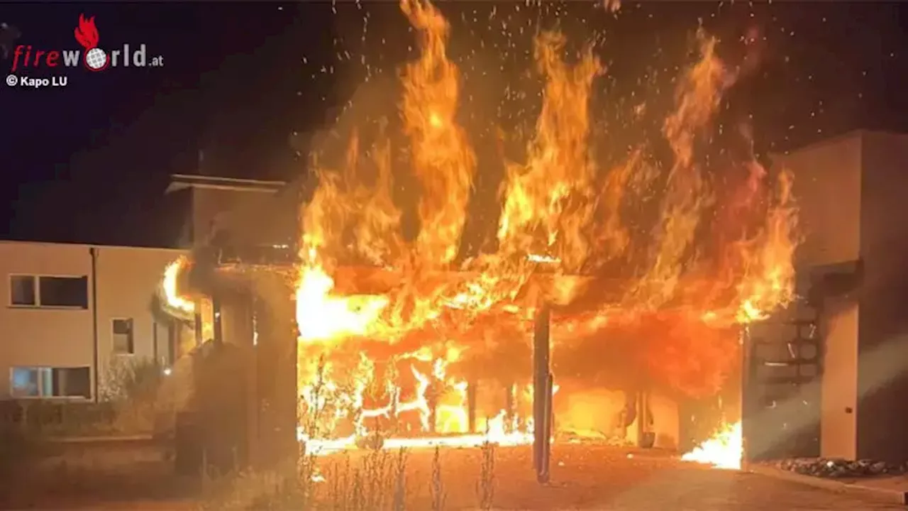 Schweiz: Brennendes Carport in Rain → Brandstifung naheliegend