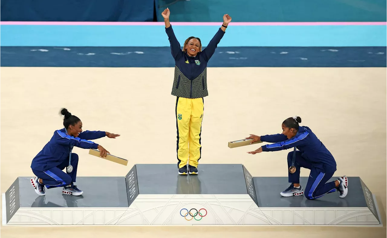 Simone Biles And Jordan Chiles’ Olympic Bow To Rebeca Andrade Goes Viral