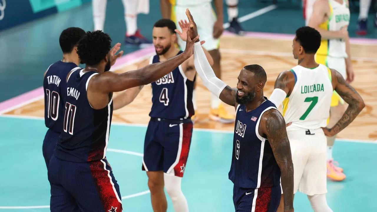 Team USA overcome LeBron injury concern, coast into semis with Brazil beat up