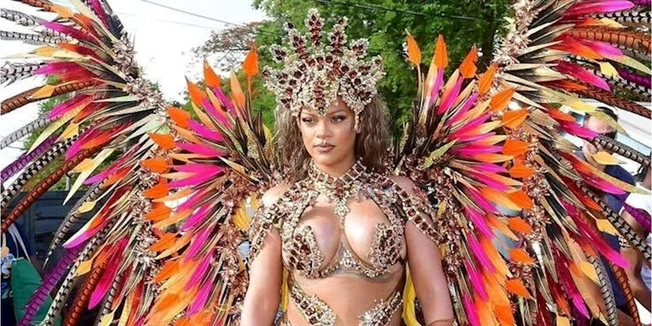 Rihanna Embraces Her Caribbean Roots in a Fabulous Bejeweled Carnival Look