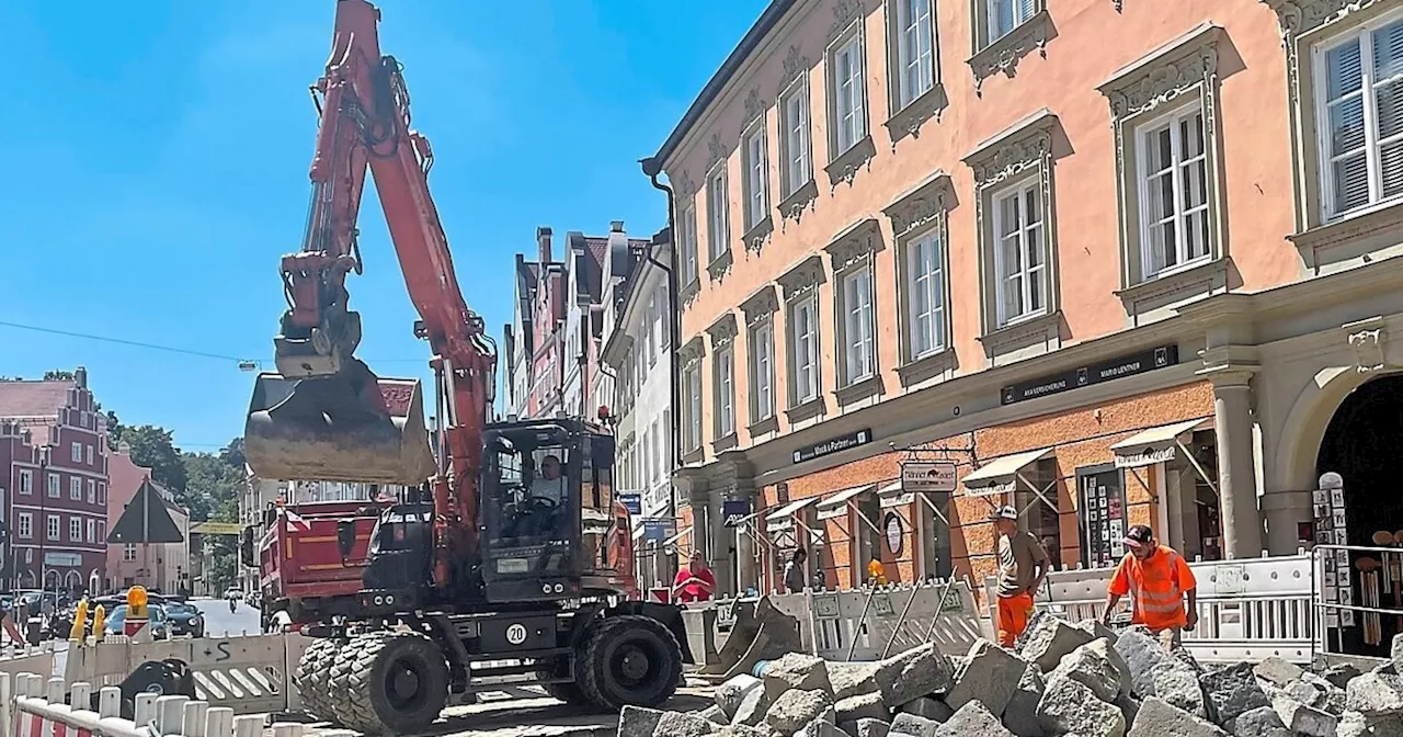 Die Leitung in der Landshuter Altstadt ist repariert