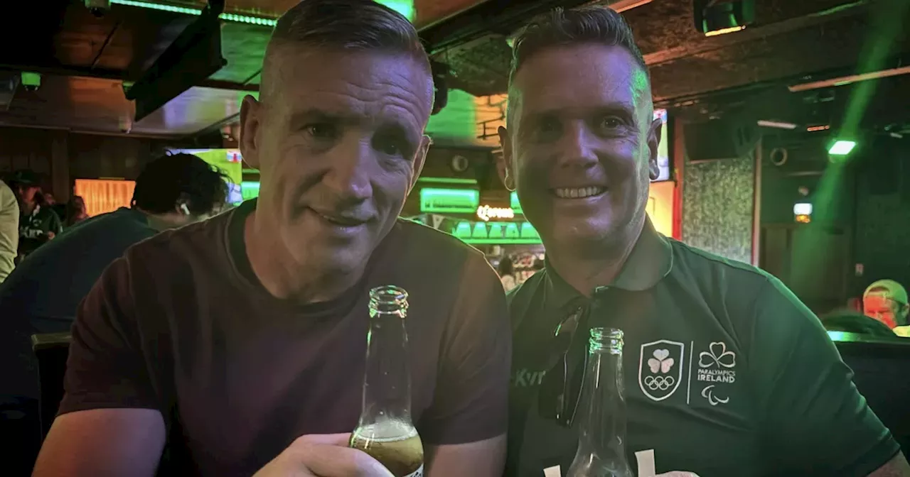 Armagh boss Kieran McGeeney and Daniel Wiffen's manager enjoy a drink in Paris