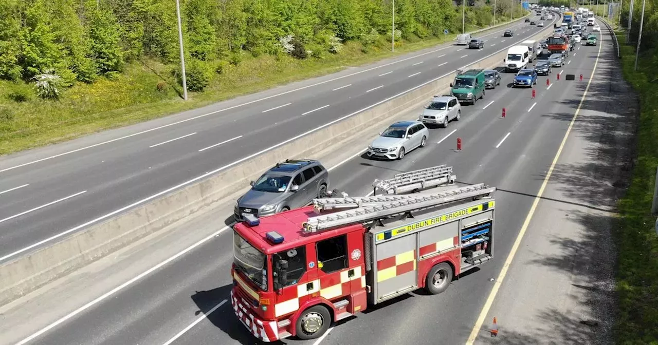 Road closed following three vehicle collision on M50