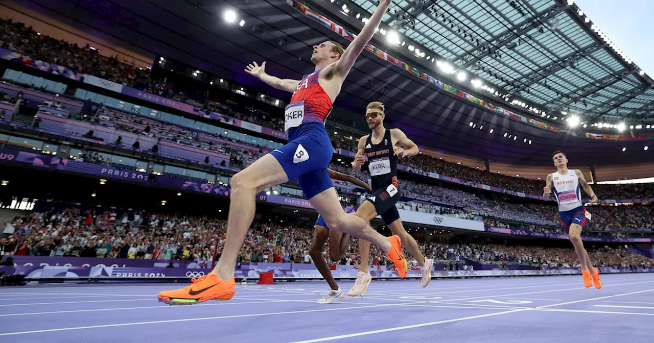 Cole Hocker tears up 1,500m final script as he takes gold ahead of Josh Kerr