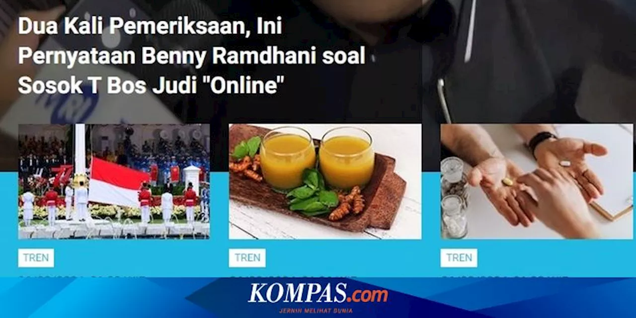 [POPULER TREN] Pernyataan Benny Rhamdani soal Sosok T Bos Judol | Dugaan Penyebab 6 Nelayan Tewas Misterius di Merak