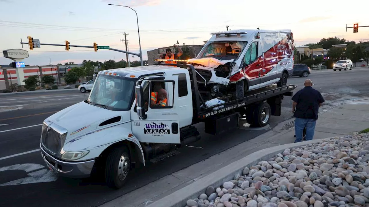 Several taken to hospitals after ambulance and car collide in South Ogden