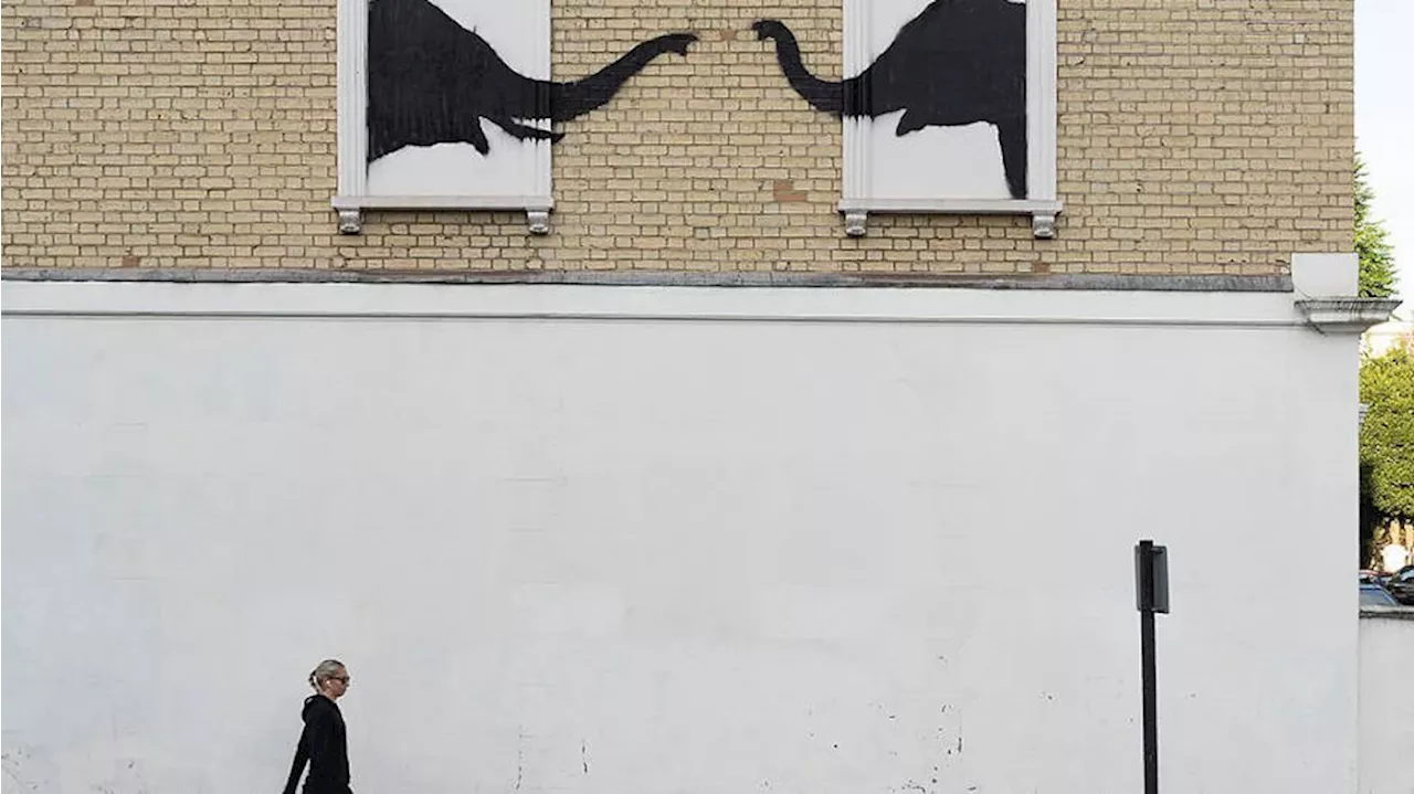 Banksy unveils second artwork in 24 hours as silhouettes of two elephants appear in London