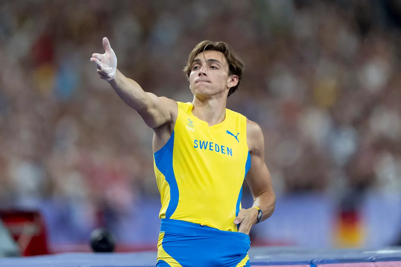 Duplantis breaks pole vault world record in gold-medal performance at Olympics