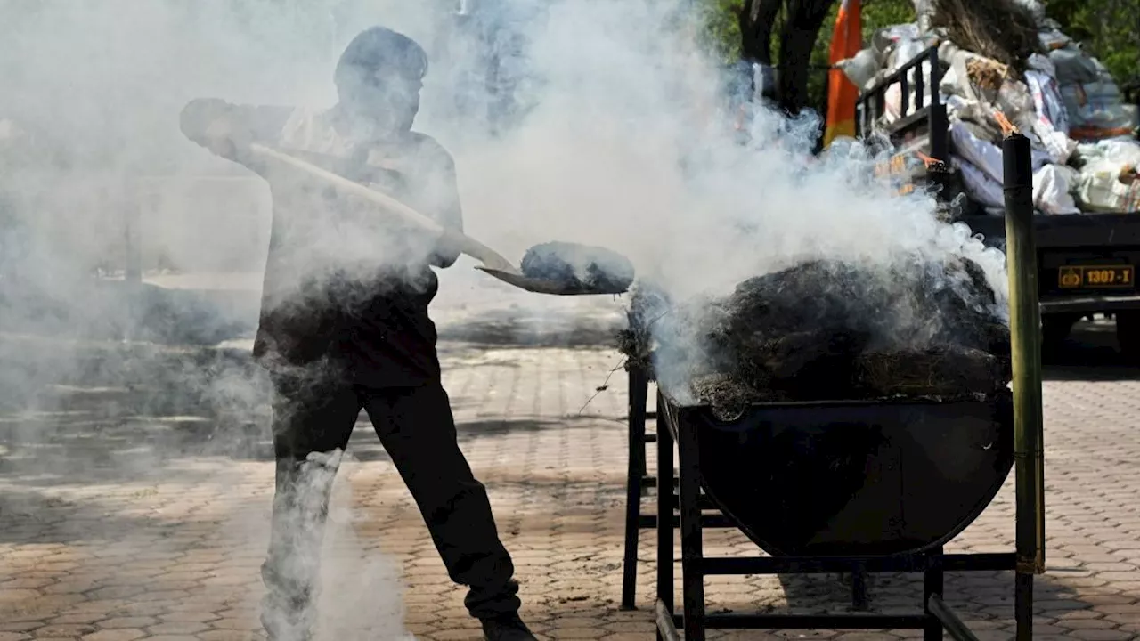 FOTO: Penampakan 1,2 Ton Ganja dan Ratusan Kilogram Sabu yang Dimusnahkan Polda Aceh